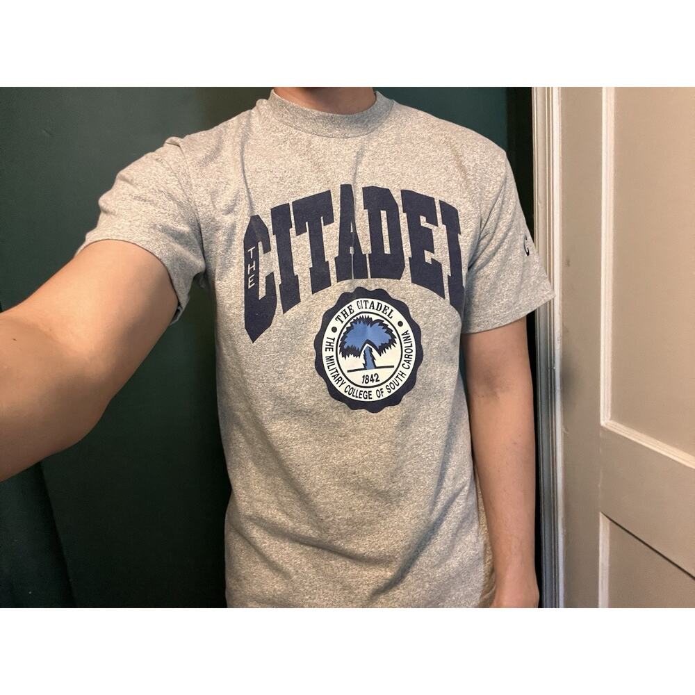 The Cotton Exchange The Citadel Bulldogs Gray T-Shirt Shirt Size M